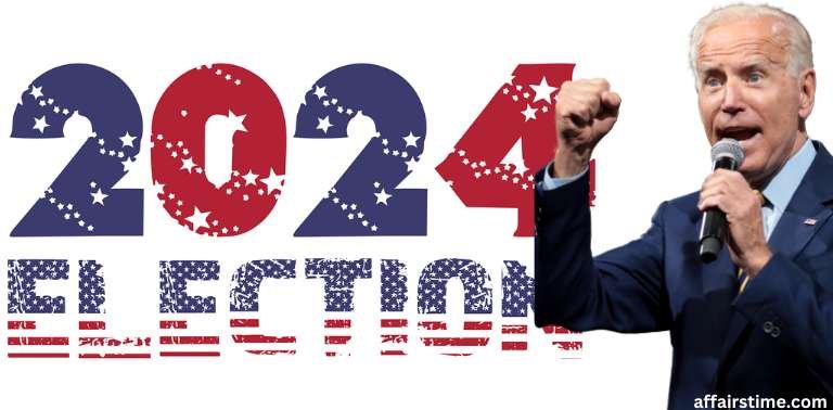 Poster of Biden in 2024 election 