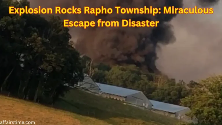 Explosion Rocks Rapho Township: Miraculous Escape from Disaster