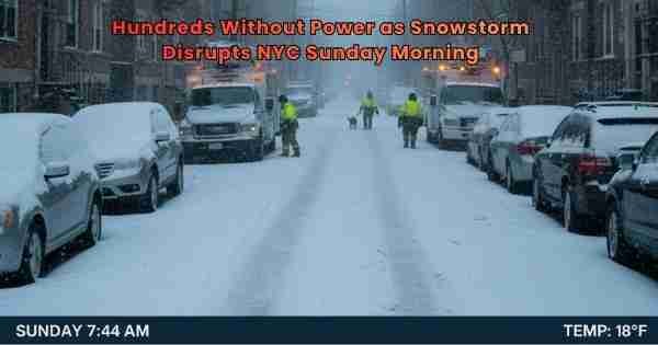 Hundreds Without Power as Snowstorm Disrupts NYC Sunday Morning