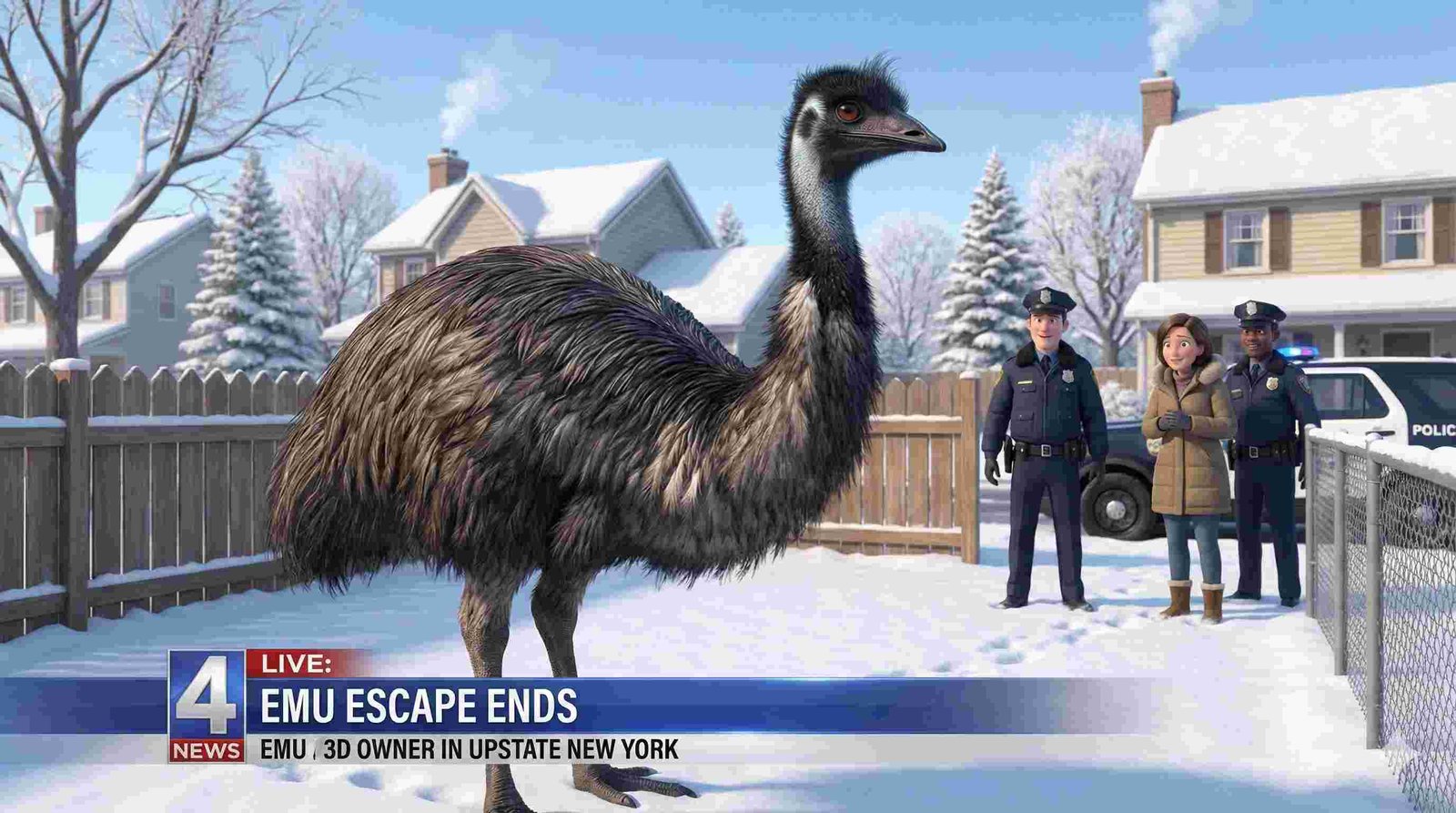 Rogue Emu Finally Captured in Upstate New York