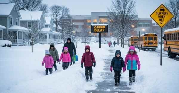 Schools Are Delayed Across New York and New Jersey After the Weekend Snowstorm